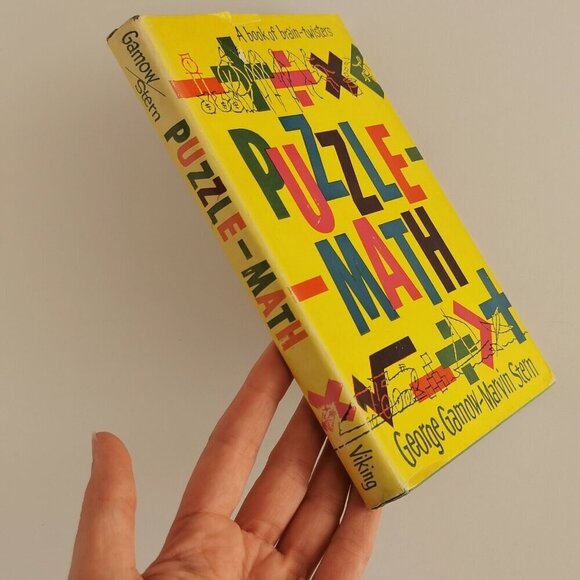 Puzzle Math 1958 George Gamow Book, Marvin Stern Canadian Ed. w/DJ - Picture 3 of 10